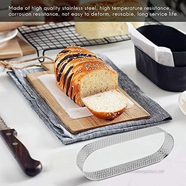 Haudang 5PCS Mousse Cake Steel Perforated DIY Mousse Dessert Cookies Baking Mould Baking Tools