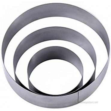 Large Round Cake Ring Set-4 6 8 Inch Biscuit Cutter Stainless Steel Circle Pancake Mold English Muffin Ring