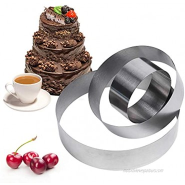 Meichu Cake Mold Ring Round Multilayer Anniversary Birthday Cake Baking Pans 3 Tier,Stainless Steel 3 Big Sizes Rings Round Molding Mousse Cake RingsRound-shape,4 Inch 6 Inch 7.8Inch,Set of 3