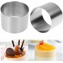 ORYOUGO 2 Pack Stainless Steel Round Cake Rings Mold for Mousse Cake Dessert Biscuit,Cookie Cutter Modelling Pastry Baking Tool