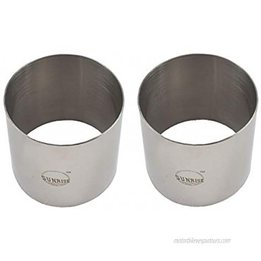 Round Food Ring Stainless Steel 2 Pieces 3D X 2.75H