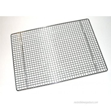 TAPBULL Professional Cross Wire Cooling Rack Half Sheet Pan Grate-16-1 2 x 12 Drip Screen Set of 2 16-1 2 x 12 Silver Silver