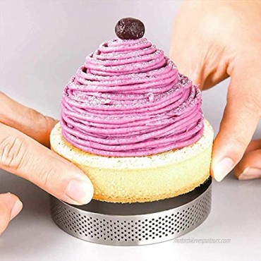 Xinzi 1PCS DIY Cutter Kitchen Bakeware Pastry Decorating Tool Cookies Mousse Ring Tart Ring Perforated Circle Cake MoldHeart