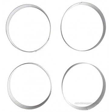Yahpetes Mousse Rings 2 Pcs Baking Mold 0.6”X 3.9”Egg Pancake Rings Stainless Steel Round Shaped Cake Ring For Making Donuts Biscuits Burgers 0.6”X 3.9”