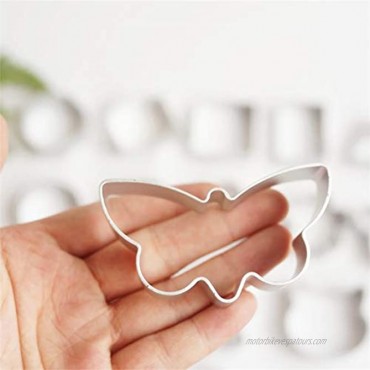 5 Pcs Butterfly Metal Cookie Cutters Mold Set,Mini Cookie Cutters Sandwich Chocolate Fondant Biscuit Cake Mould for Kids DIY Baking Decoration Accessory Mold Set for Baby Shower Party Home Party
