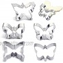 5 Pcs Butterfly Metal Cookie Cutters Mold Set,Mini Cookie Cutters Sandwich Chocolate Fondant Biscuit Cake Mould for Kids DIY Baking Decoration Accessory Mold Set for Baby Shower Party Home Party