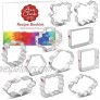 Ann Clark Cookie Cutters 11-Piece Plaques Frames and Tiles Cookie Cutter Set with Recipe Booklet