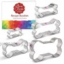 Ann Clark Cookie Cutters 5-Piece Dog Bone and Biscuit Cookie Cutter Set with Recipe Booklet 2 3 1 8 3 1 2 4 5