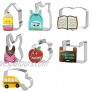 Back to School Cookie Cutters Set 7Pcs Teacher Appreciation Cookie Cutter Stainless Steel First Day of School Icing Cookie Molds Pencil Scissors Apple School Bus Backpack Black Board Shapes