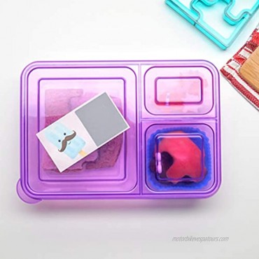 Complete Bento Lunch Box Supplies and Accessories For Kids Sandwich Cutter and Bread Crust Remover Mini Vegetable Fruit cookie cutters Silicone Cup Dividers Food Picks and FREE Lunch Notes