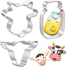 Cows Cookie Cutters Set 2 Styles Cows Cookie Cutters and Mason Canning Jar Cookie Cutter for Christmas Cookie Mold