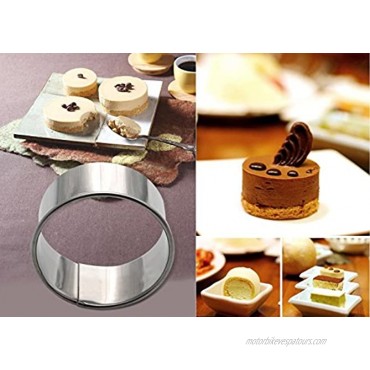 Homy Feel Round Cookie Biscuit Cutter Set 12 Circle Pastry Donut Doughnut Cutter Set Round Cookie Cutters Circle Baking Metal Ring Molds