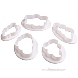 Honbay 5PCS Different Plastic Fluffy Cloud Cutters Cookie Cutters Cake Cutters Fondant Cloud Cutters