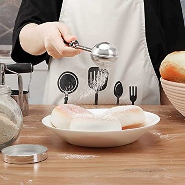HULISEN Donut Cutter & Flour Duster for Baking 3.5 Doughnut Cutter with Soft Grip Handle and 1.2 Biscuit Cutter 18 8 Powdered Sugar Shaker Duster 2 Set Stainless Steel Baking Dough Tools