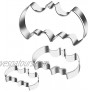 KSPOWWIN 3 Pack Cookie Cutters Set Stainless Steel Bat Shape Halloween Biscuit Cookie Cutter 3 Pieces Cookie Cutters