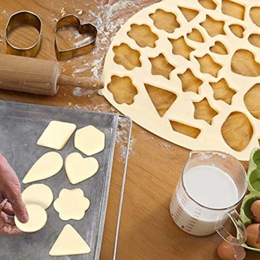 Mini Cookie Cutter Shapes Set 30 Tiny Stainless Steel Stamps of Flower Heart Star Geometric Shapes for Out Pastry Dough Pie Crust & Fruit Fondant