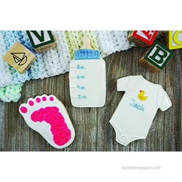 R&M International New Baby Cookie Cutters Onesie Bottle Foot 3-Piece Set
