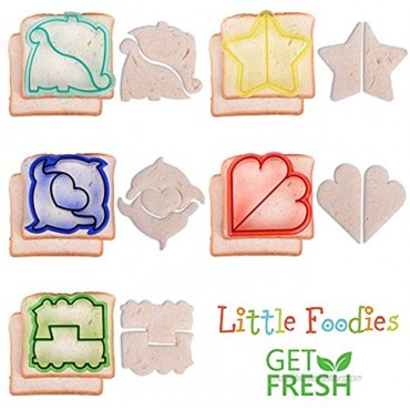 Sandwich Cutters for Kids 20-Piece Set 5 Kid Sandwich Cutters Shapes 5 Vegetable Cutters Shapes 10 Bento Deco