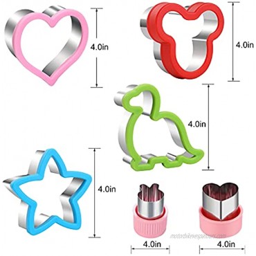 Sandwiches cookie Cutter set Mickey Mouse & Dinosaur & Heart & Star Shapes Sandwich Cutters Cookie Cutters Vegetable cutters-Food Grade Cookie Cutter Stamps Mold Decorate Food for Kids