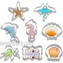 Sea Cookie Cutters 8Pcs DIY Cookie Cutter Dolphin,Octopus,Seahorse Starfish,Seashell,Jellyfish,Devil fish and frame for Baby Shower,Weddin g ,Birthday Party and Theme Party