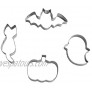 Small Halloween Cookie Cutter Set from 2.2” to 3.1” 4 Piece Stainless Steel