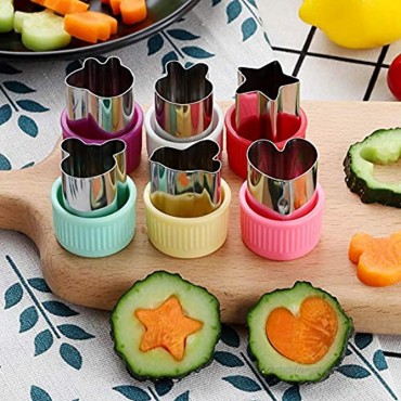 Vegetable Cutter Shapes Set,18pcs Diffent Colours and shapes Mini Sizes Cookie Cutters Set Fruit Cookie Pastry Stamps Mold,Baking Tools & Accessories