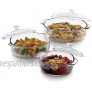 Libbey Baker's Basics 3-Piece Glass Casserole Baking Dish Set with Glass Covers