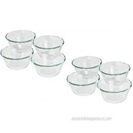 Pyrex Bakeware Clear Custard Cups Set of 8 6-Ounce