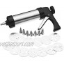 22 Pcs Stainless Steel Cookie Press Gun Kit for DIY Biscuit Cookie Making and Cake Icing Decorating