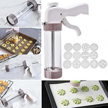 Cookie Press Cookies Maker Cookie Press Gun with 13 Christmas Cookie Press Stencil Discs Cookie Press Kit Perfect for DIY Cookie Maker and Cake Icing Decoration