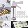 Cookie Press Cookies Maker Cookie Press Gun with 13 Christmas Cookie Press Stencil Discs Cookie Press Kit Perfect for DIY Cookie Maker and Cake Icing Decoration