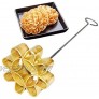 Dok Jok Brass Mold Thai Crispy Lotus Blossom Cookies Sunflower Cookie Maker Lotus Flower Biscuit 4.13 In. Large