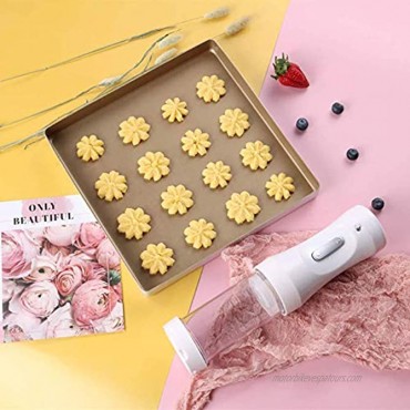 Electric Cookie Press Gun Cookie Maker Kit Include 12 Discs and 4 Icing Tips Spritz Biscuit Press for DIY Cookie Maker and Cake Icing Decor Battery Powered