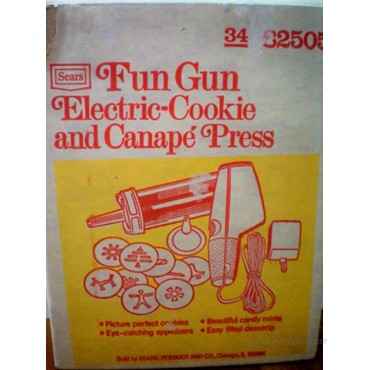 VINTAGE -- Sears Fun Gun Electric Cookie and Canape Press