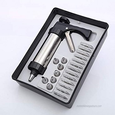 Wallfire Household Stainless Steel Cylinder Extrusion Mounting Machine Biscuit Embossing Machine Set Biscuit Extrusion Mold Nozzle For Biscuit Making Cake Decoration