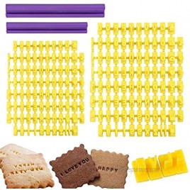 2Pack Alphabet Number Cookie Stamp Fondant Biscuit Letter Tool