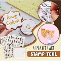 3 PCS Alphabet Cake Stamp Tool Food Grade Alphabet Letter Fondant Cake Biscuit Mold Set Cookie Stamp Impress For Party 100% BPA Free Reusable and Easy to Clean Upper lower Case Letter DIY Cookie