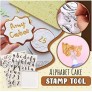 3 PCS Alphabet Cake Stamp Tool Food Grade Alphabet Letter Fondant Cake Biscuit Mold Set Cookie Stamp Impress For Party 100% BPA Free Reusable and Easy to Clean Upper lower Case Letter DIY Cookie