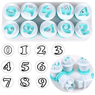Alphabet Letter Numbers Cake Mould Set BENBO 36 Pieces Fondant Cake Sugar Craft Cookies Stamp Impress Embosser Plunger Cookie Cutter Mold Biscuit Decorating Tools