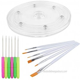 Cookie Decorating Supplies Cookie Decorating Kit with1 6 Inch Acrylic Swivel Cookie Turntable 6 Cookie Scribe Needle 6 Cookie Fondant Brushes Cake Sugar Icing Cookie Tools for Cookies DIY Baking