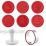 Cute Silicone Christmas Cookie Stamps Set,Premium Cookies Embossing Mold ,6 Stamps of Set Christmas Red