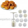 Dyna-Living Moon Cake Mould 10pcs 100g Moon Cake Mooncake Mold Set Hand Press DIY Moon Cake Maker Cookie Stamps Pastry Tool