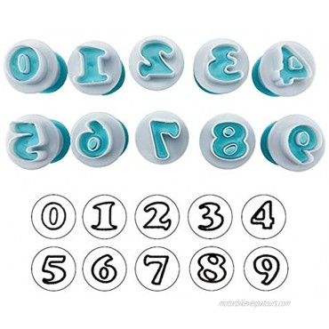 FVVMEED 36 Pieces Uppercase Letter Number Cookie Cutters Set Alphabet Fondant Impress Biscuit Stamp Embosser Mold Mini Plastic Cake Decorating Tool for Icing Baking Cupcake Decorating & Sugarcraft