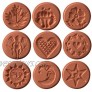 JBK Pottery Unique Cookie Stamps Full Set of 9 Designs