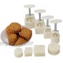 Mid-Autumn Festival Hand-Pressure Moon Cake Mould With 12 Pcs Mode Pattern For 4 Sets