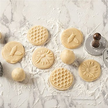 Nordic Ware Cast Cookie Stamps Honeybee 3 count Silver