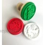Olywee Christmas Silicone Cookie Stamps,3 Pieces Christmas Cookie embosser Include Christmas Tree,Bell and Reindeer 3D DIY Cookies Embossing Molds Baking Decoration Tools
