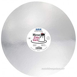 PME Silver Mirror Cake Card Round 12 Pack of 3