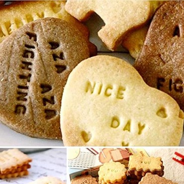 Set of 144 Pcs Alphabet Number & Letter Cookie Biscuit Stamp Embosser Cutter Fondant DIY Tool