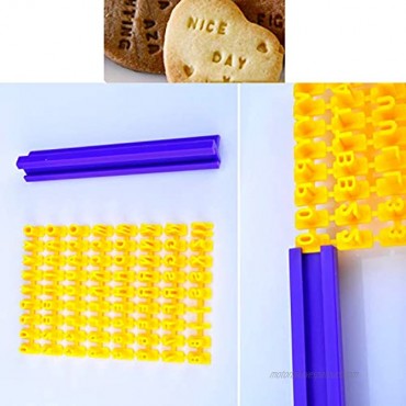UoYu Alphabet Number Cookie Biscuit Letter Stamp for Cookie Decorations Embosser Cutter Fondant DIY Tool